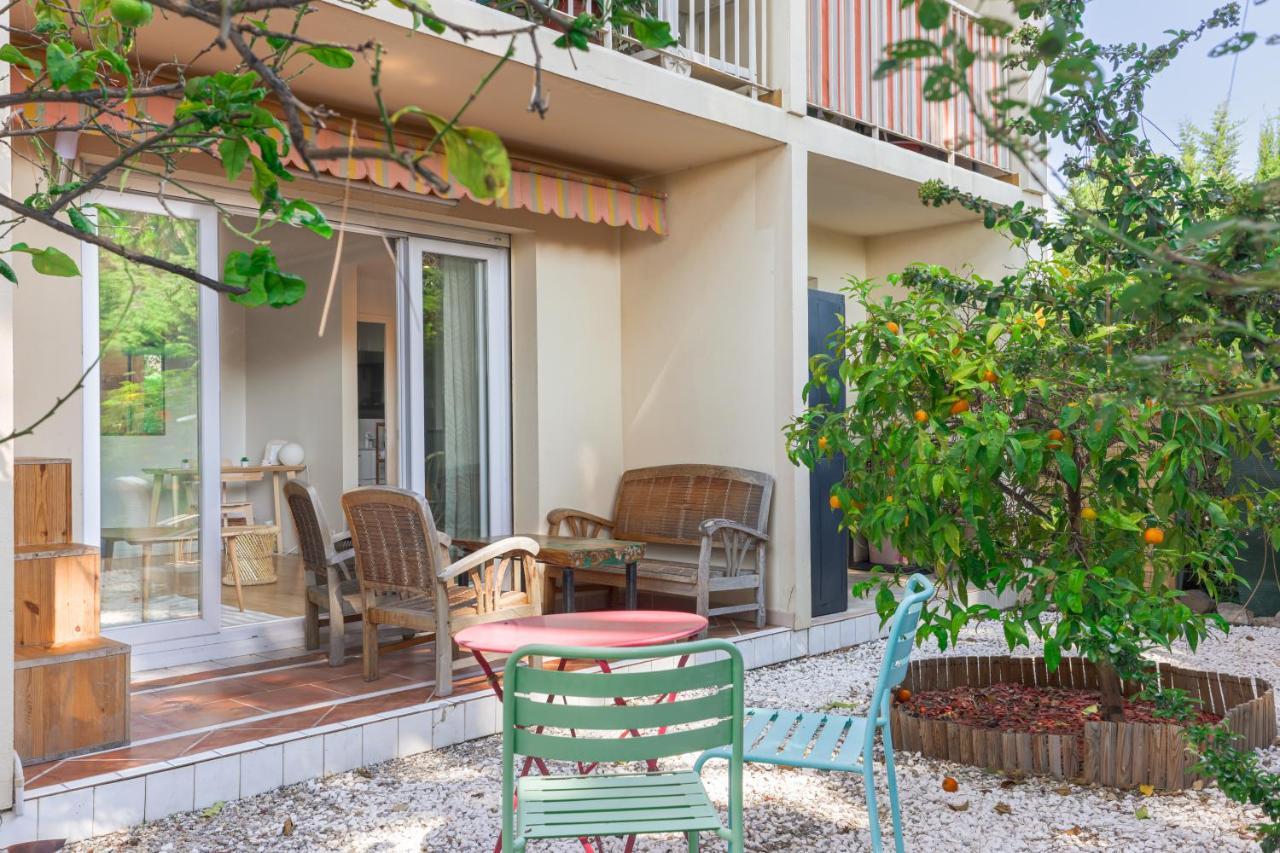 Beauvallon Plage - Magnifique T2 Avec Jardin, Proche Centre, Mer Antibes Exterior foto